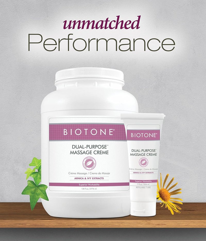 BIOTONE Dual-Purpose Massage Crème with Arnica and Ivy Extracts - 7 Fl Oz - Image 3